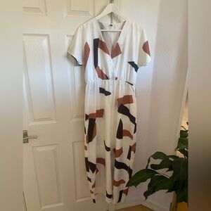 Color blocking Elegant maxi Dress